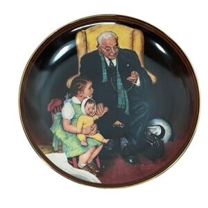 Norman Rockwell Plate - Grandfather and Granddaughter 1988